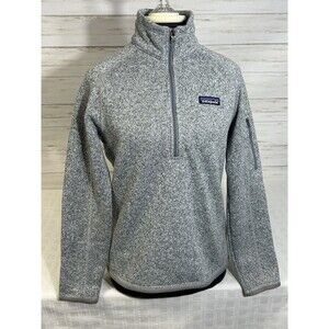 Patagonia Better Sweater Pullover Size MEDIUM Women's 1/2 Zip Gray Fleece Jacket